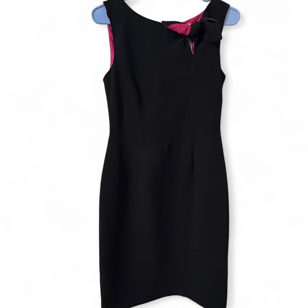 Willow Glenn Elegant Black Dress with Pink Accents